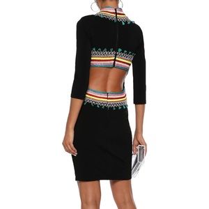 Alice + Olivia Tamson cutout embroidered minidress